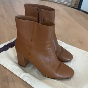 Tory Burch Tan Leather Heeled Boots